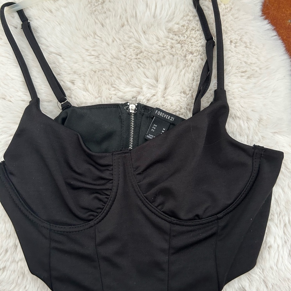Forever 21 Elegant Black Bustier